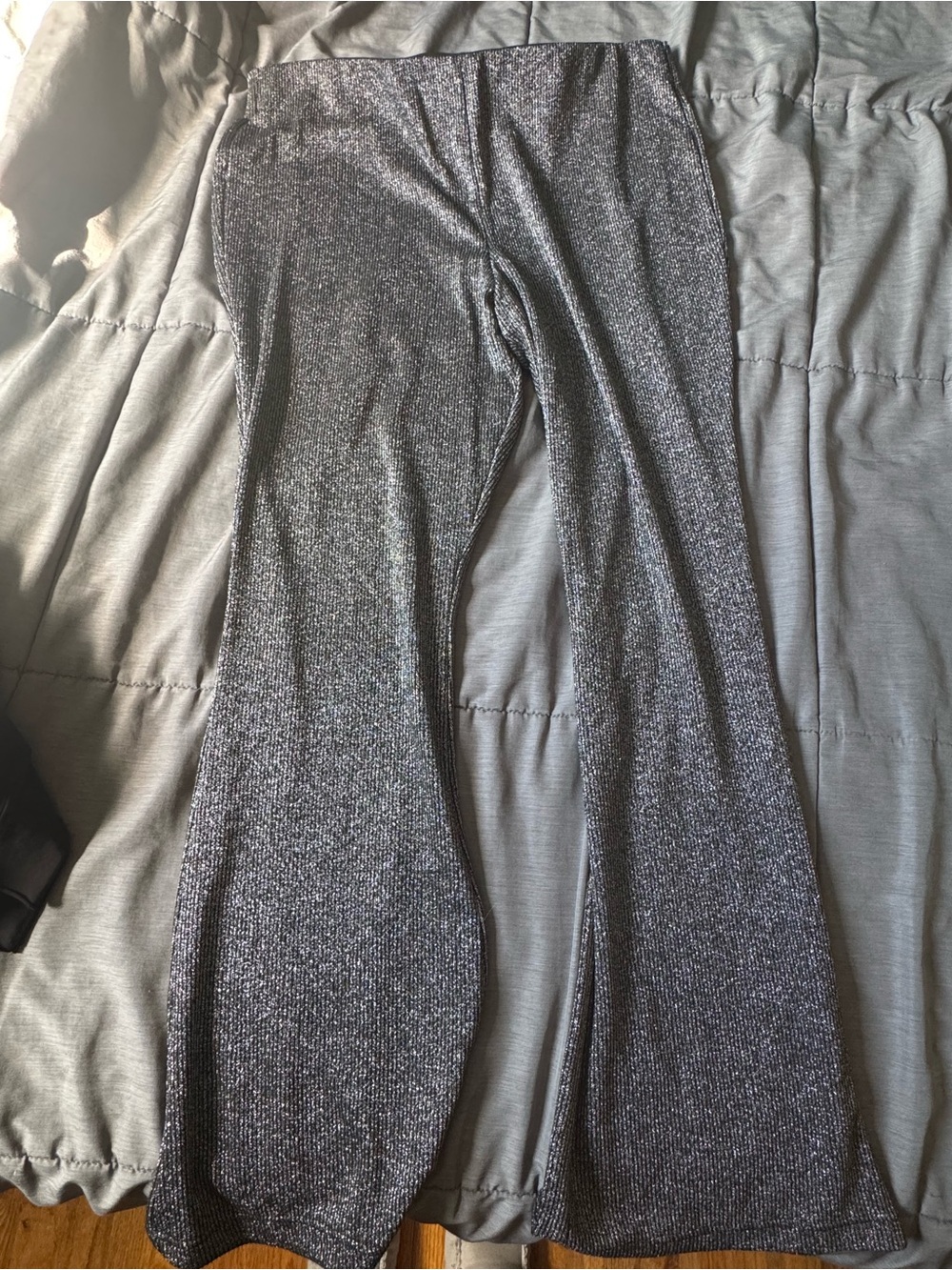 Old Navy Metallic Wide Leg Pants - Silver
